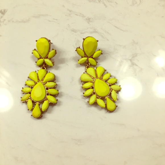 Accessories - Women’s statement earrings, bright yellow